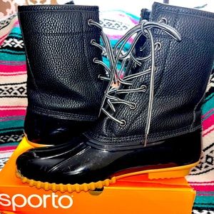 Sporto Boots: Black Size 10